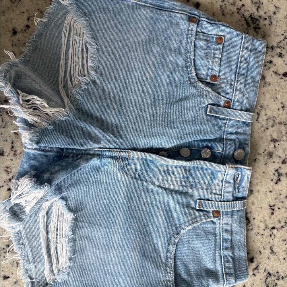 Levi’s Women's Light Blue Denim 501 Jean Shorts